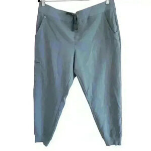 Figs Women's Zamora Jogger Scrub Pants Grey/Blue Size XL Petite